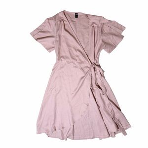 Elegant SHEIN Rose Pink women Wrap Dress size Small